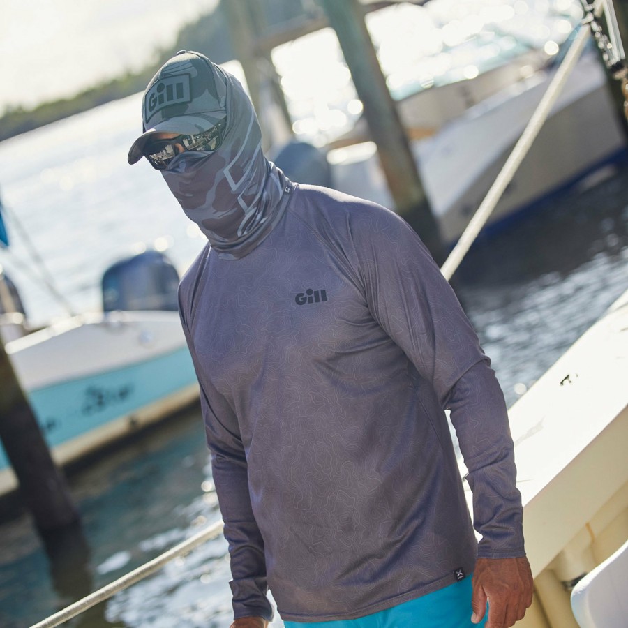 Clothing Gill Marine T-Shirts | Xpel® Tec Long Sleeve Top In Pewter Camo