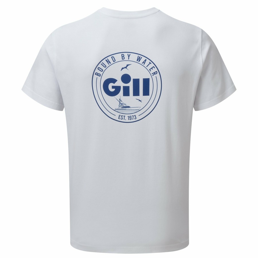 Clothing Gill Marine | Graphic T-Shirt In White/Blue Whipa